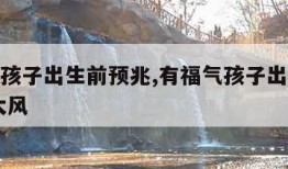 有福气孩子出生前预兆,有福气孩子出生前预兆 刮大风