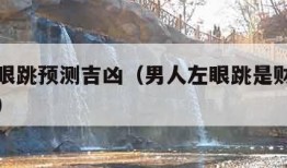 男人左眼跳预测吉凶（男人左眼跳是财还是灾如何解）