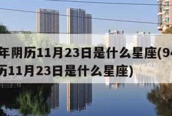 94年阴历11月23日是什么星座(94年农历11月23日是什么星座)