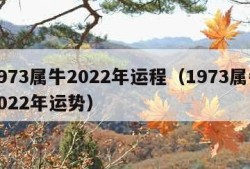 1973属牛2022年运程（1973属牛2022年运势）