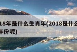 2018年是什么生肖年(2018是什么生肖年份呢)