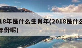 2018年是什么生肖年(2018是什么生肖年份呢)