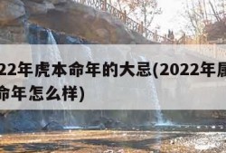 2022年虎本命年的大忌(2022年属虎本命年怎么样)