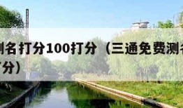 免费测名打分100打分（三通免费测名打分100打分）