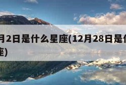 12月2日是什么星座(12月28日是什么星座)