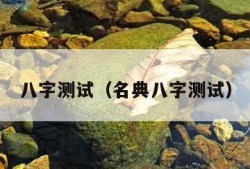 八字测试（名典八字测试）