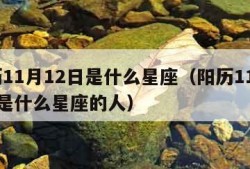 阳历11月12日是什么星座（阳历11月12日是什么星座的人）