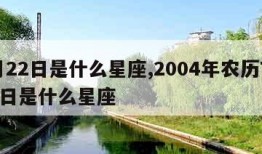 7月22日是什么星座,2004年农历7月22日是什么星座