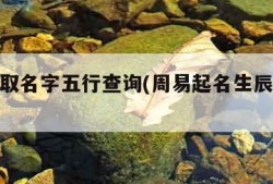 新生儿取名字五行查询(周易起名生辰八字取名)