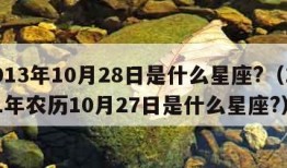 2013年10月28日是什么星座?（1991年农历10月27日是什么星座?）