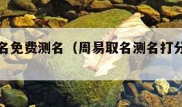 周易取名免费测名（周易取名测名打分测试免费）