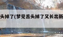 梦见舌头掉了(梦见舌头掉了又长出新的舌头)