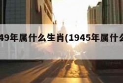 1949年属什么生肖(1945年属什么生肖)