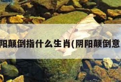 阴阳颠倒指什么生肖(阴阳颠倒意思)