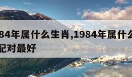 1984年属什么生肖,1984年属什么生肖配对最好