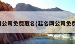 起名网公司免费取名(起名网公司免费取名)