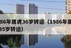 1986年属虎36岁转运（1986年属虎男35岁转运）