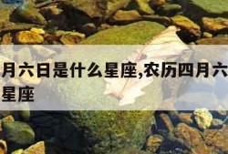 农历四月六日是什么星座,农历四月六日出生是什么星座