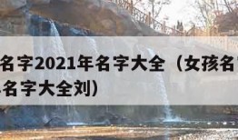 女孩名字2021年名字大全（女孩名字2021年名字大全刘）