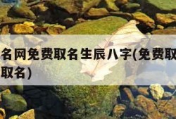 免费起名网免费取名生辰八字(免费取名网生辰八字取名)