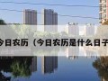 今日农历（今日农历是什么日子）