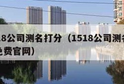 1518公司测名打分（1518公司测名打分免费官网）