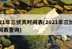 2021年三伏天时间表(2021年三伏天时间表查询)