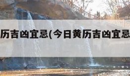 今日黄历吉凶宜忌(今日黄历吉凶宜忌时辰查询)