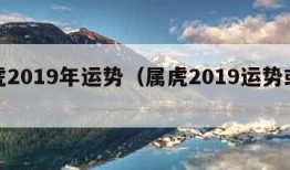 属虎2019年运势（属虎2019运势或运程）