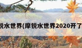 魔锐水世界(摩锐水世界2020开了嘛)