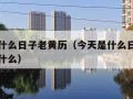 今天是什么日子老黄历（今天是什么日子老黄历以做什么）