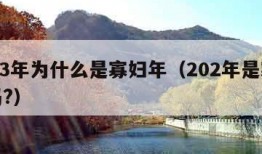 2023年为什么是寡妇年（202年是寡妇年吗?）