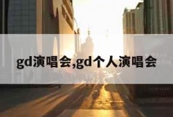 gd演唱会,gd个人演唱会