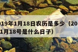 2019年1月18日农历是多少（2019年1月18号是什么日子）