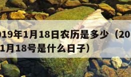 2019年1月18日农历是多少（2019年1月18号是什么日子）