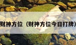 财神方位（财神方位今日打牌）