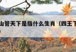 四王下山管天下是指什么生肖（四王下山是指哪四肖）