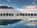 公司起名免费测试（公司起名免费测试打分）