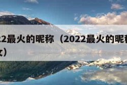 2022最火的昵称（2022最火的昵称霸气女）