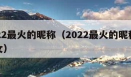 2022最火的昵称（2022最火的昵称霸气女）