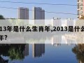 2013年是什么生肖年,2013是什么生肖年?