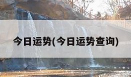 今日运势(今日运势查询)