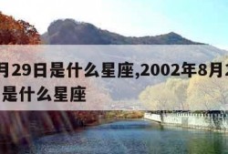 8月29日是什么星座,2002年8月29日是什么星座