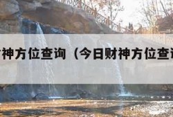 今日财神方位查询（今日财神方位查询表2024年）