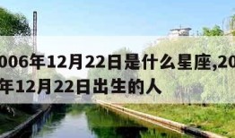 2006年12月22日是什么星座,2006年12月22日出生的人