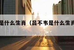 吕不韦是什么生肖（吕不韦是什么生肖出生的）