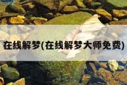 在线解梦(在线解梦大师免费)