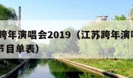 江苏跨年演唱会2019（江苏跨年演唱会2019节目单表）