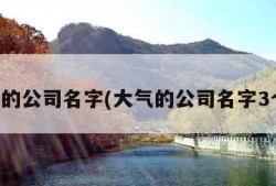 大气的公司名字(大气的公司名字3个字)