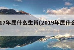 2017年属什么生肖(2019年属什么生肖)